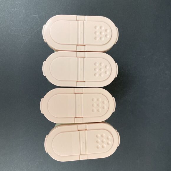 Tupperware Modular Mates Pink Spice Shakers 4 Large #1846 w/Lids 8 Ounce - Picture 4 of 8